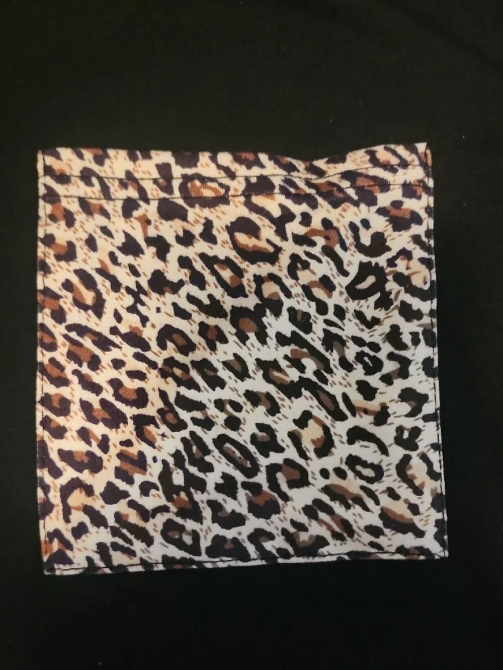 Womens Large Miholl Black Top with Leopard Pocket + Leopard Print Top..Like New - Picture 4 of 10
